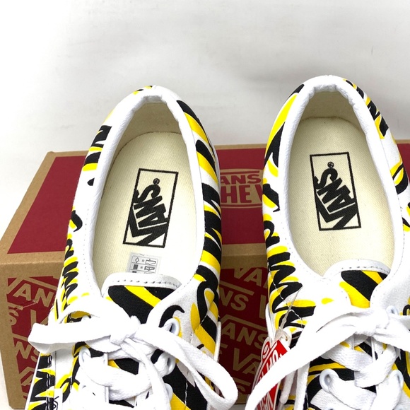 VANS Era Family Shoes Yellow White Canvas Sneakers Low Men Size Custom ALSU01260 - Picture 4 of 11